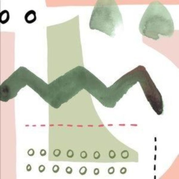 Abstract geometric random shapes modern art print - Picture 3 of 4